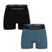 E SKN 2-PACK set pánských boxerek s bambusem schwarz + Grün