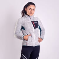 ALVA die stylische Damen-jacke grau melange/petroleum
