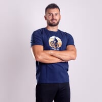 BARBAR "BIKER" das Bambus-T-Shirt für Herren dk.blau