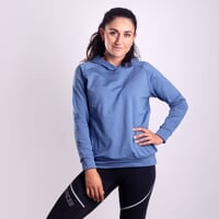 BIDDY das Damen-Kapuzensweatshirt blau melange