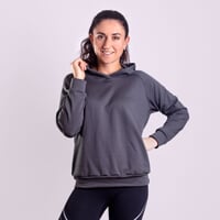 BIDDY das Damen-Kapuzensweatshirt grau