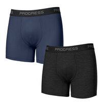 CC SKN 2-PACK set pánských funkčních boxerek antracit + tm.modrá