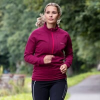 CUBICA ZIP der leichte Damen-Kapuzenpullover fuchsia