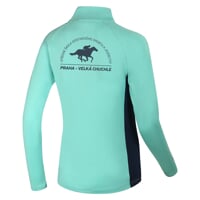 Damen-Funktions-T-Shirt mit kurzem Reißverschluss TARA SŠ Velká Chuchle mint