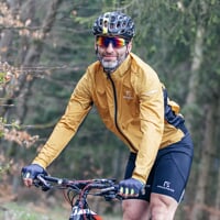 DRAFTIN Herren-Radsport-Windjacke sandig/schwarz