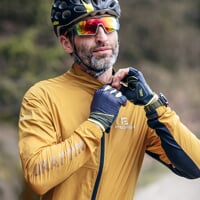 DRAFTIN Herren-Radsport-Windjacke sandig/schwarz