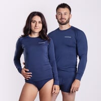 E NDR das Herren-Langarmhemd navy