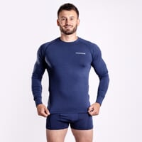 E NDR das Herren-Langarmhemd navy