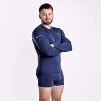 E NDR das Herren-Langarmhemd navy
