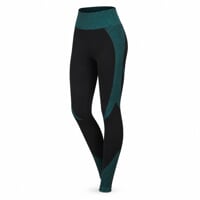 GEMA LEGGINS fitness seamless leggings black/green