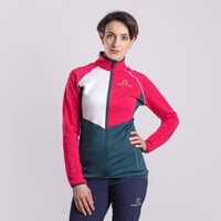 GLACIERA dámská funkční sportovní mikina fuchsie/bílá/zelená