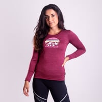 HELA "LANDSCAPE" das Damen-T-Shirt wein rot melange
