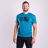 HRUTUR "RAM" das Merino Kurzarmhemd grün melange