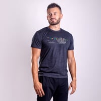 HRUTUR „YAK“ Herren-Merino-T-Shirt grau melange