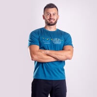 HRUTUR „YAK“ Herren-Merino-T-Shirt grau melange