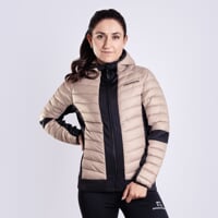 JANNU women's hybrid jacket cappuccino/black
