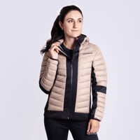 JANNU women's hybrid jacket cappuccino/black