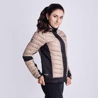 JANNU women's hybrid jacket cappuccino/black