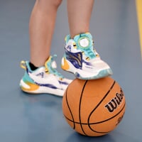 JUNIOR BASKETBALL kindersportschuhe weiß/blau/petrol