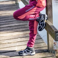 JUNIOR TREK MID WP wasserdichte Winterkinderschuhe schwarz/hellblau/navy