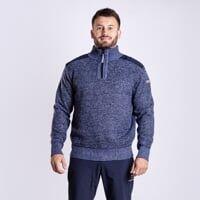 LOFOTEN men's sweater with short zipper navy melange