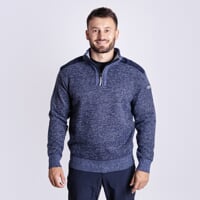 LOFOTEN men's sweater with short zipper navy melange