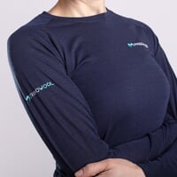 MA NDRZ 125 Langarm-Merinoshirt für Damen blau