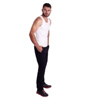 MANAGER mens singlet with bamboo black