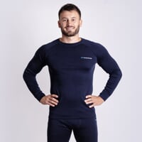 MT TDR 250 pánské merino triko s dlouhým rukávem černo-modrá