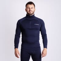 MT TRZ 250 Herren Merino Rollkragen mit kurzem Reißverschluss blackened blue