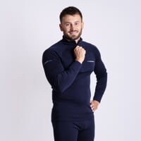 MT TRZ 250 Herren Merino Rollkragen mit kurzem Reißverschluss blackened blue