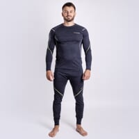 MW SDN 170 die Herren Merino Funktionsunterhose schwarz melange