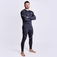MW SDN 170 die Herren Merino Funktionsunterhose schwarz melange