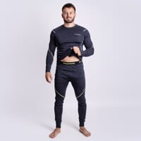 MW SDN 170 die Herren Merino Funktionsunterhose schwarz melange