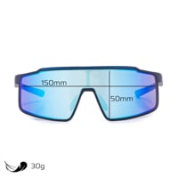 NITRO BLU-R NAV/BLU CASE Brille mit polarisierten Gläsern matt marine/hellblau
