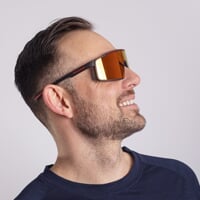 NITRO RED-R BLK/RED CASE Sportsonnenbrille mit polarisierten Gläsern mattschwarz/rot