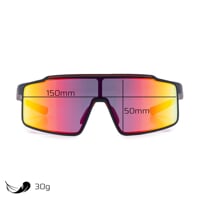 NITRO RED-R BLK/RED CASE Brille mit polarisierten Gläsern mattschwarz/rot