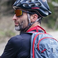NITRO RED-R BLK/RED CASE Brille mit polarisierten Gläsern mattschwarz/rot