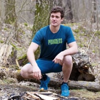 BARBAR "ARMY" das Bambus-T-Shirt für Herren petrolblau