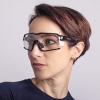 PULSAR PHC BLK CASE Sportbrille mit photochromen Gläsern glänzend schwarz