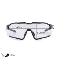 PULSAR PHC BLK CASE Brille mit photochromen Gläsern glänzend schwarz