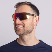 PULSAR RBW-R BLK/YLW CASE Sportbrillen mattschwarz/sand