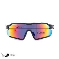 PULSAR RBW-R BLK/YLW CASE Sportbrillen mattschwarz/sand