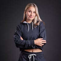 SERENA dámská  bambusová tepláková mikina antracit melír