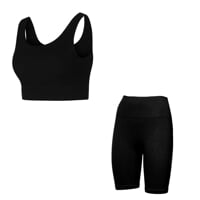 Set NOVA TOP + NOVA SHORTS black