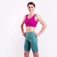 SILVIA SHORTS dámské krátké legíny modrozelená