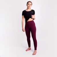 SILVIA simple women's leggins plum