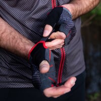 SOLAR MITTS die fingerlosen Radhandschuhe schwarz/rot