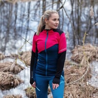 TERRITORIA der Damen-Kapuzenjacke schwarz/mint/blaugrün
