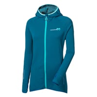 TISPA HOODY MERINO dámská funkční sportovní mikina s kapucí petrol